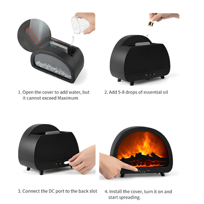 Calming LED Flame Humidifier